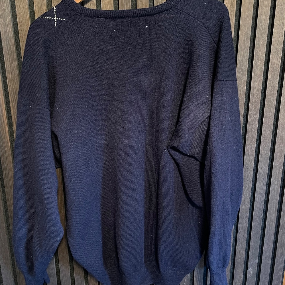 Men's - Pringle Sports - Wool V-Neck Navy Golf Sweater - Sz. XL - Picture 4 of 7